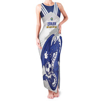 Bosnia and Herzegovina Football Custom Family Matching Tank Maxi Dress and Hawaiian Shirt Go Zmajevi Mi smo uz vas White Version - Wonder Print Shop