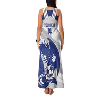 Bosnia and Herzegovina Football Custom Family Matching Tank Maxi Dress and Hawaiian Shirt Go Zmajevi Mi smo uz vas White Version - Wonder Print Shop