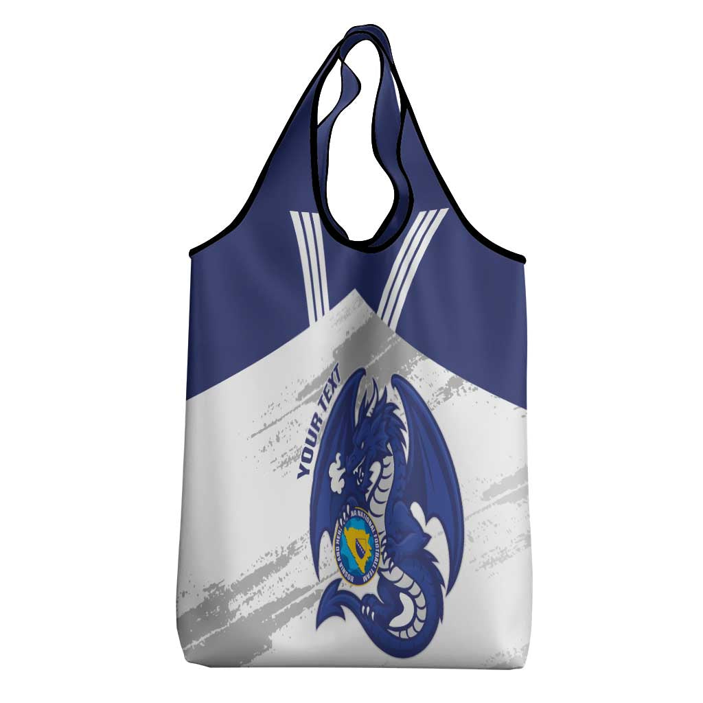 Bosnia and Herzegovina Football Custom Grocery Bag Go Zmajevi Mi smo uz vas White Version - Wonder Print Shop