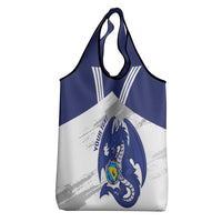 Bosnia and Herzegovina Football Custom Grocery Bag Go Zmajevi Mi smo uz vas White Version - Wonder Print Shop