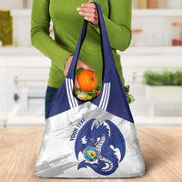 Bosnia and Herzegovina Football Custom Grocery Bag Go Zmajevi Mi smo uz vas White Version - Wonder Print Shop