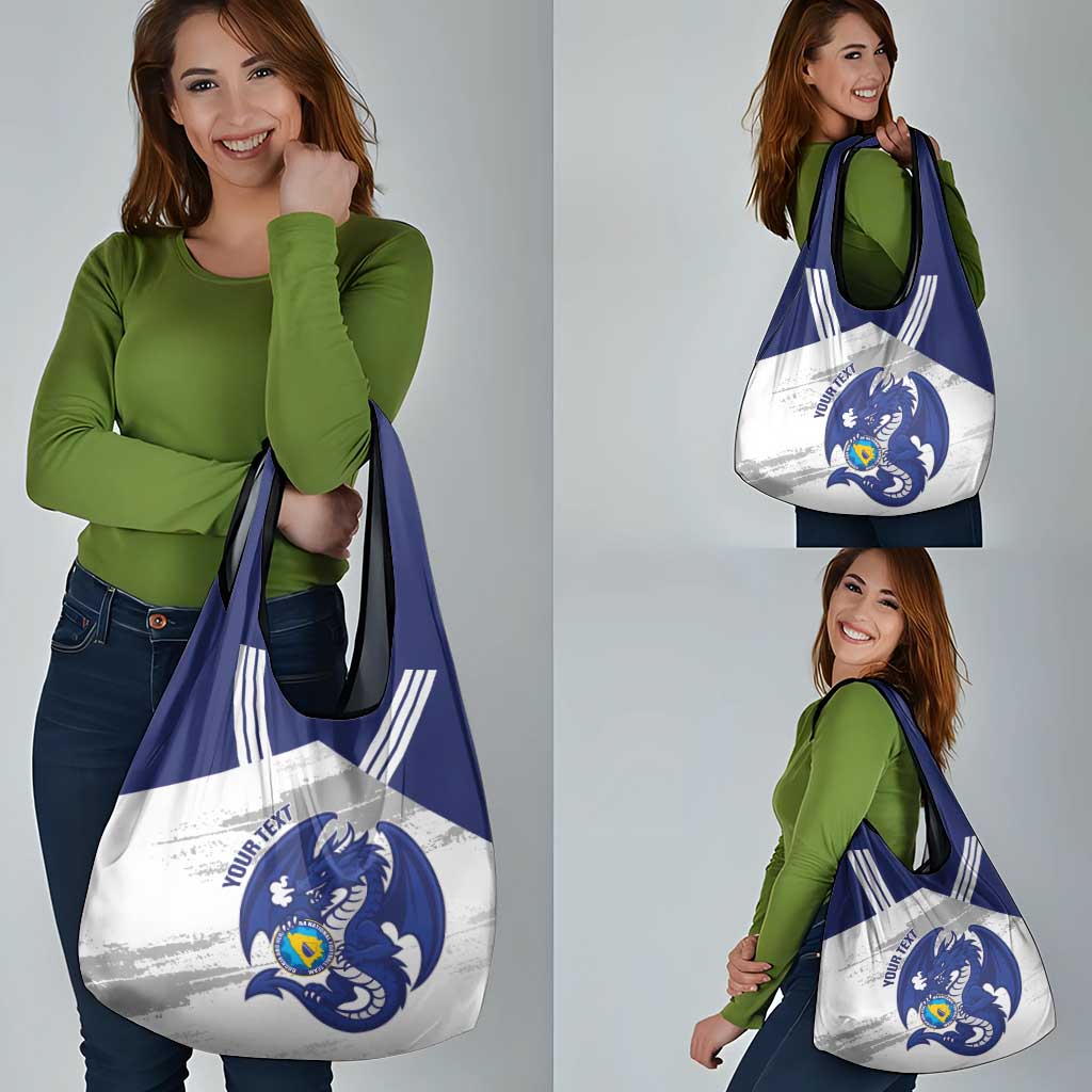 Bosnia and Herzegovina Football Custom Grocery Bag Go Zmajevi Mi smo uz vas White Version - Wonder Print Shop