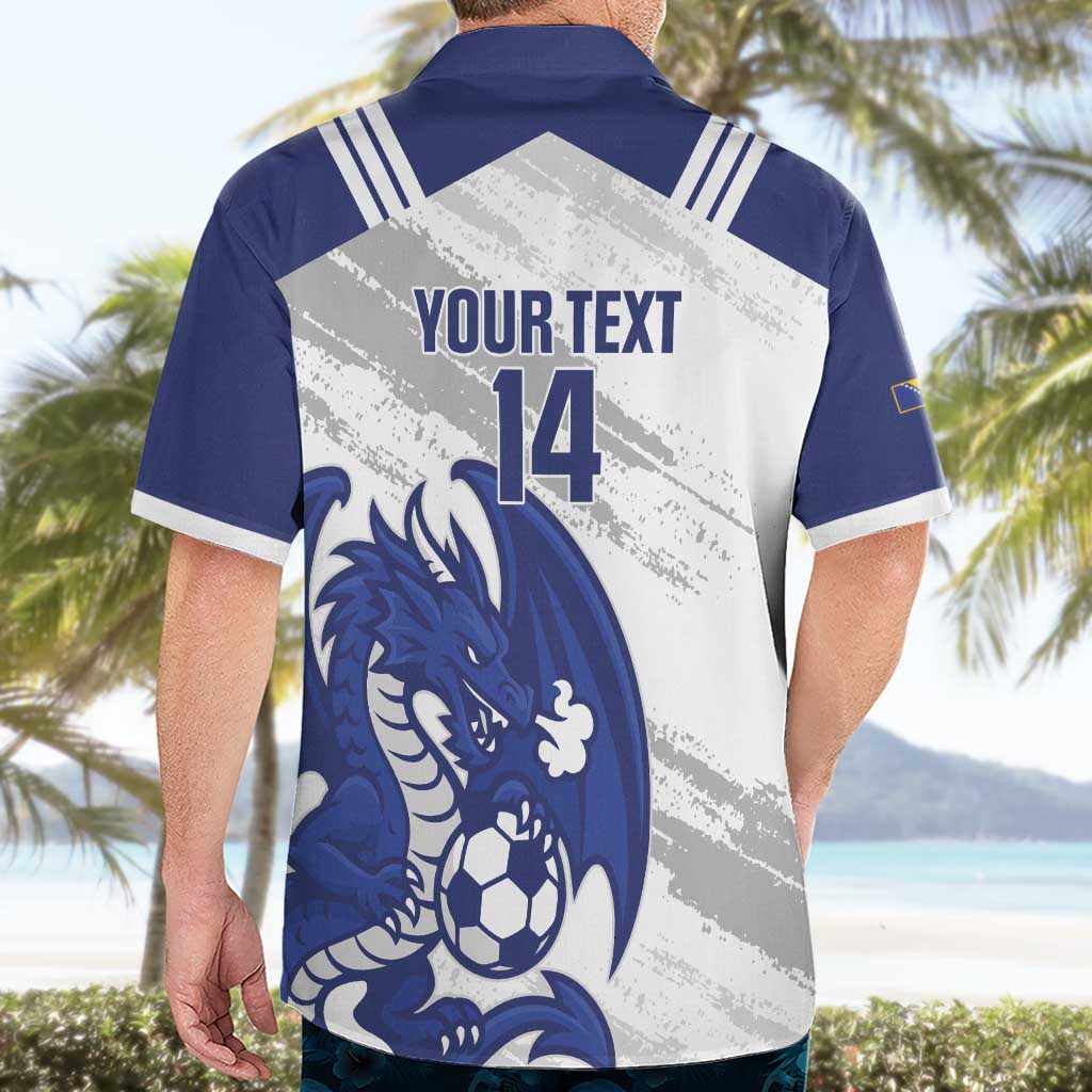 Bosnia and Herzegovina Football Custom Hawaiian Shirt Go Zmajevi Mi smo uz vas White Version - Wonder Print Shop