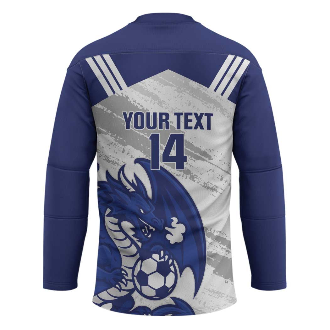 Bosnia and Herzegovina Football Custom Hockey Jersey Go Zmajevi Mi smo uz vas White Version - Wonder Print Shop
