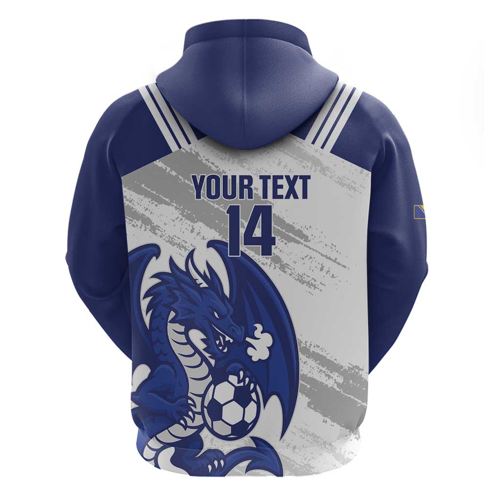 Bosnia and Herzegovina Football Custom Hoodie Go Zmajevi Mi smo uz vas White Version - Wonder Print Shop