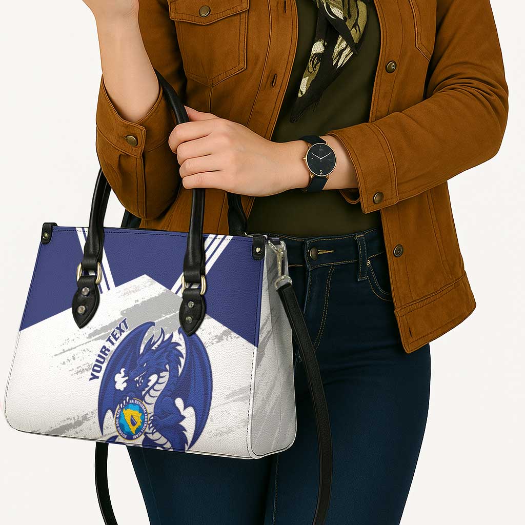 Bosnia and Herzegovina Football Custom Leather Bag Go Zmajevi Mi smo uz vas White Version - Wonder Print Shop
