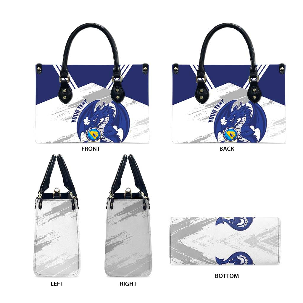 Bosnia and Herzegovina Football Custom Leather Bag Go Zmajevi Mi smo uz vas White Version - Wonder Print Shop