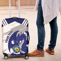 Bosnia and Herzegovina Football Custom Luggage Cover Go Zmajevi Mi smo uz vas White Version - Wonder Print Shop