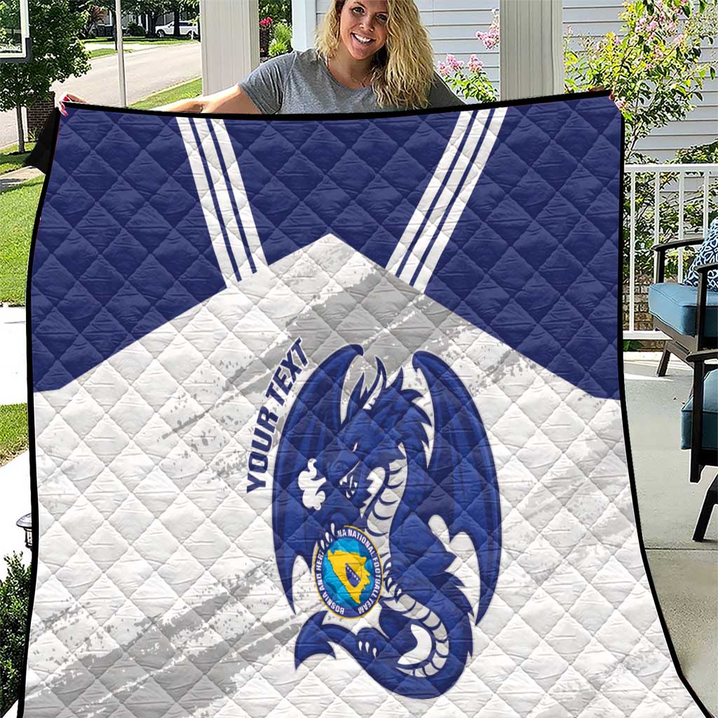 Bosnia and Herzegovina Football Custom Quilt Go Zmajevi Mi smo uz vas White Version - Wonder Print Shop