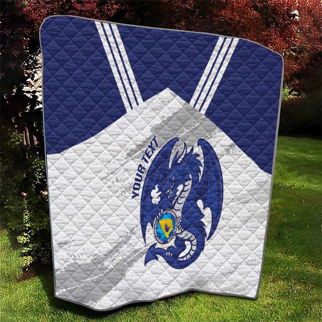 Bosnia and Herzegovina Football Custom Quilt Go Zmajevi Mi smo uz vas White Version - Wonder Print Shop