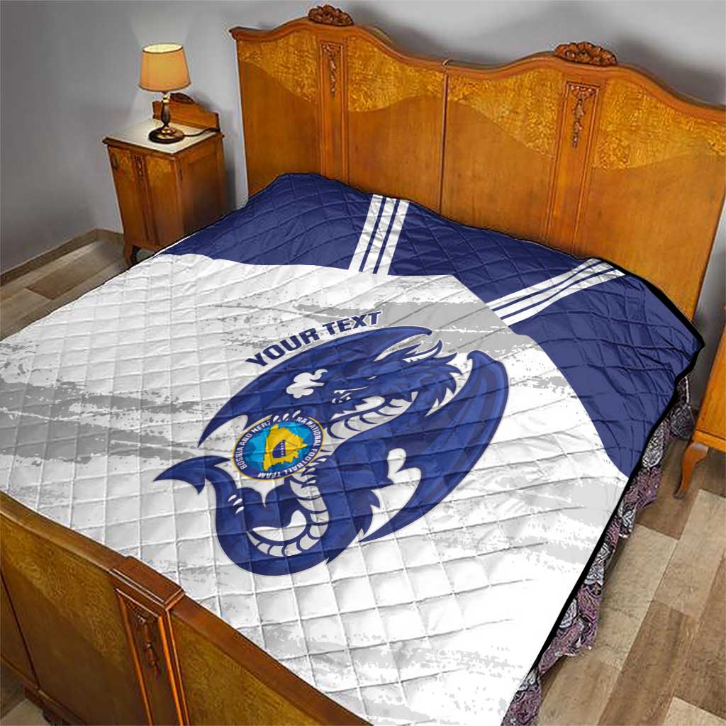 Bosnia and Herzegovina Football Custom Quilt Go Zmajevi Mi smo uz vas White Version - Wonder Print Shop