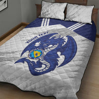 Bosnia and Herzegovina Football Custom Quilt Bed Set Go Zmajevi Mi smo uz vas White Version - Wonder Print Shop