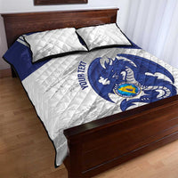 Bosnia and Herzegovina Football Custom Quilt Bed Set Go Zmajevi Mi smo uz vas White Version - Wonder Print Shop