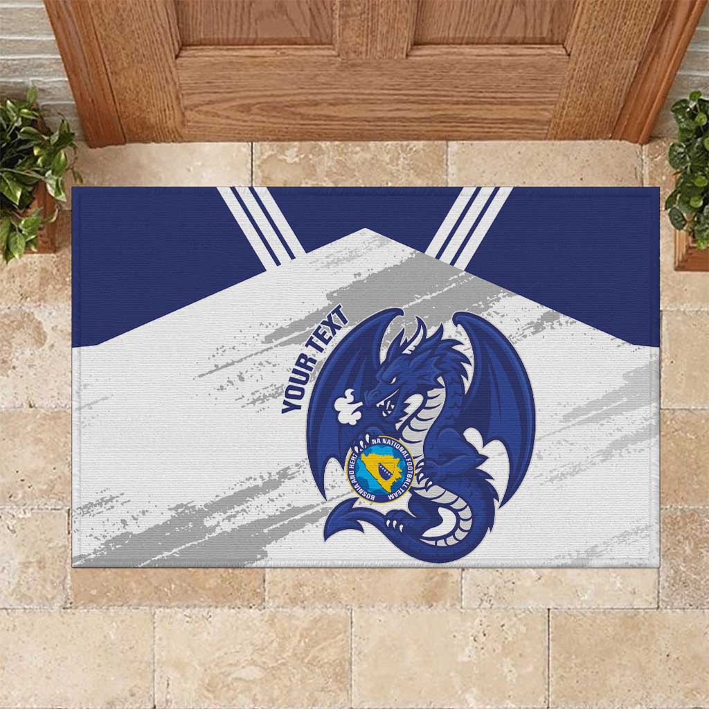 Bosnia and Herzegovina Football Custom Rubber Doormat Go Zmajevi Mi smo uz vas White Version - Wonder Print Shop