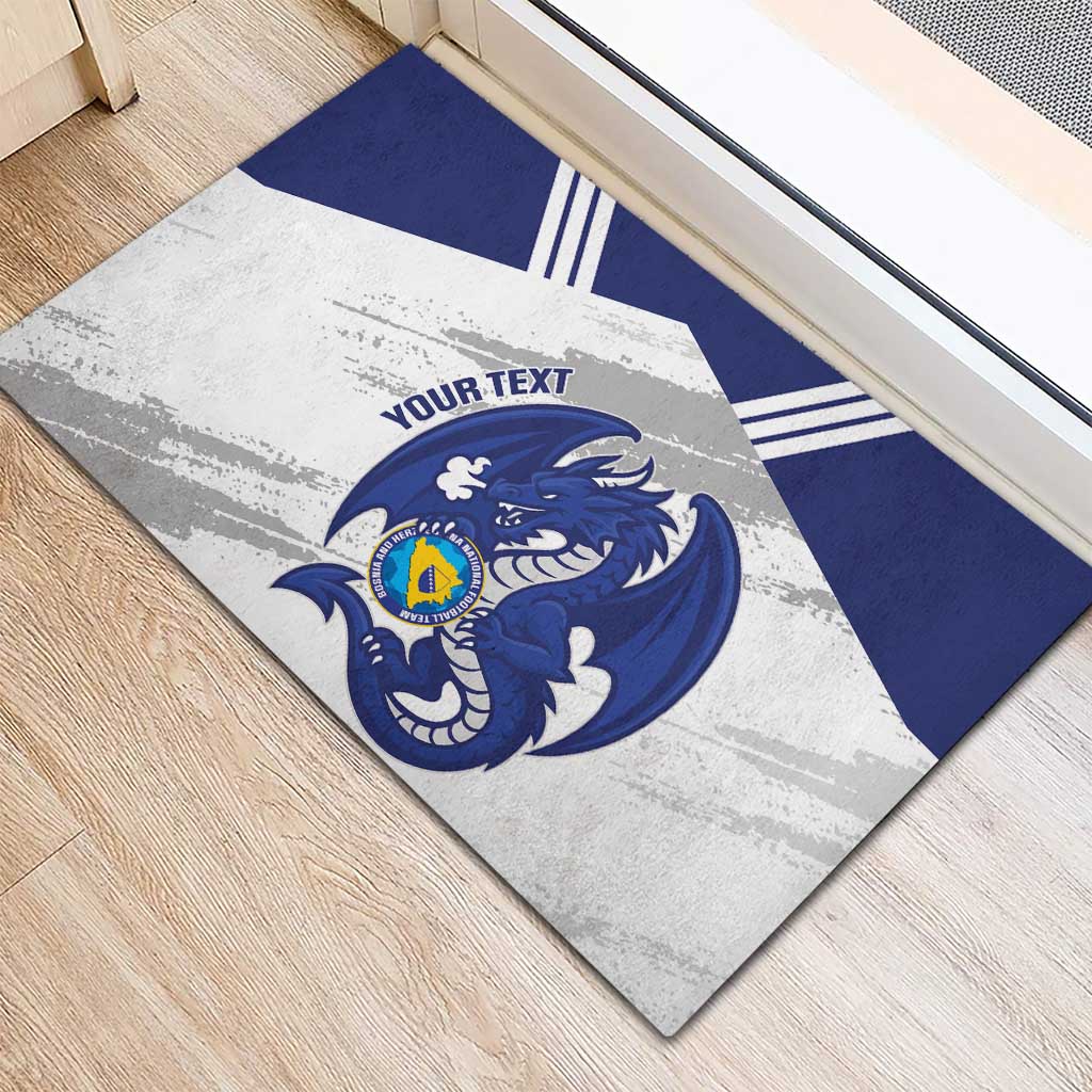Bosnia and Herzegovina Football Custom Rubber Doormat Go Zmajevi Mi smo uz vas White Version - Wonder Print Shop