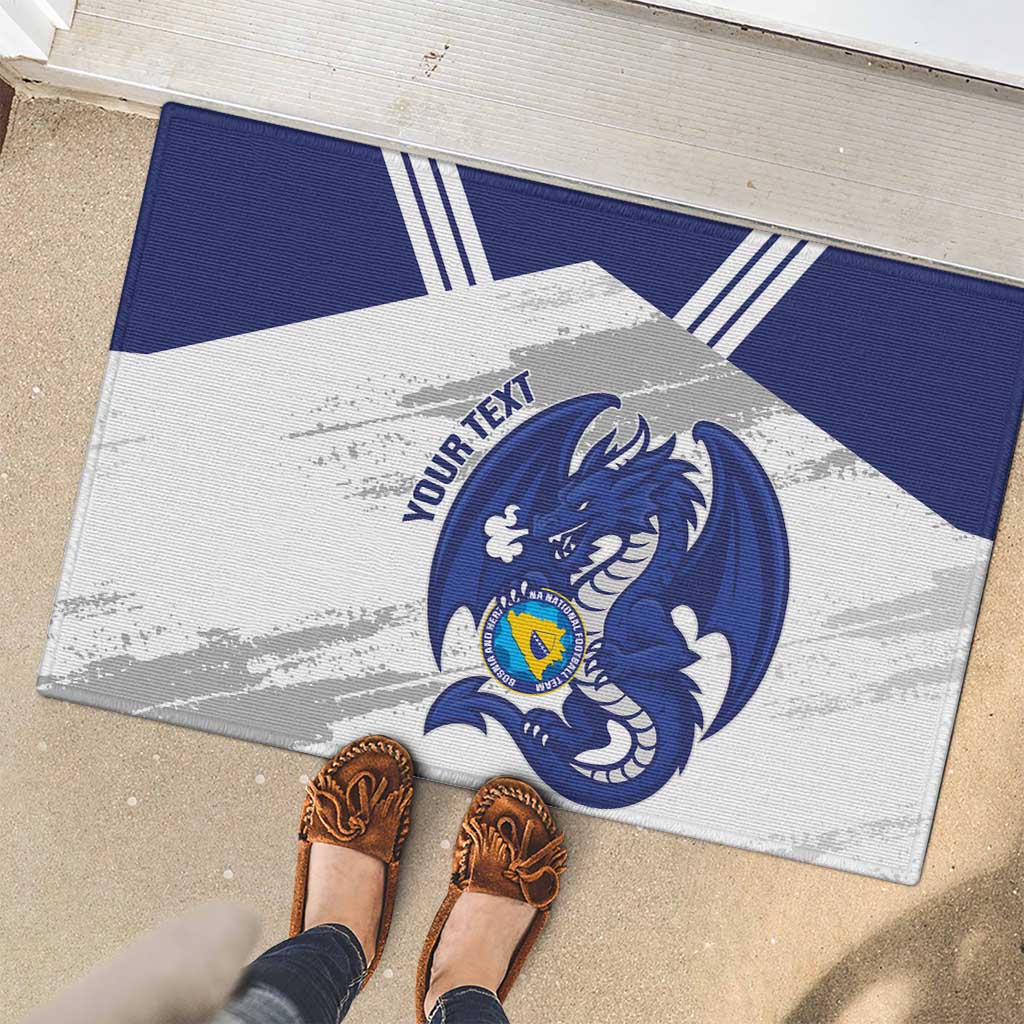 Bosnia and Herzegovina Football Custom Rubber Doormat Go Zmajevi Mi smo uz vas White Version - Wonder Print Shop