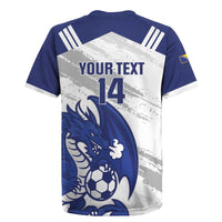 Bosnia and Herzegovina Football Custom Rugby Jersey Go Zmajevi Mi smo uz vas White Version - Wonder Print Shop