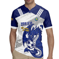 Bosnia and Herzegovina Football Custom Rugby Jersey Go Zmajevi Mi smo uz vas White Version - Wonder Print Shop