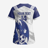 Bosnia and Herzegovina Football Custom Scrub Top Go Zmajevi Mi smo uz vas White Version - Wonder Print Shop