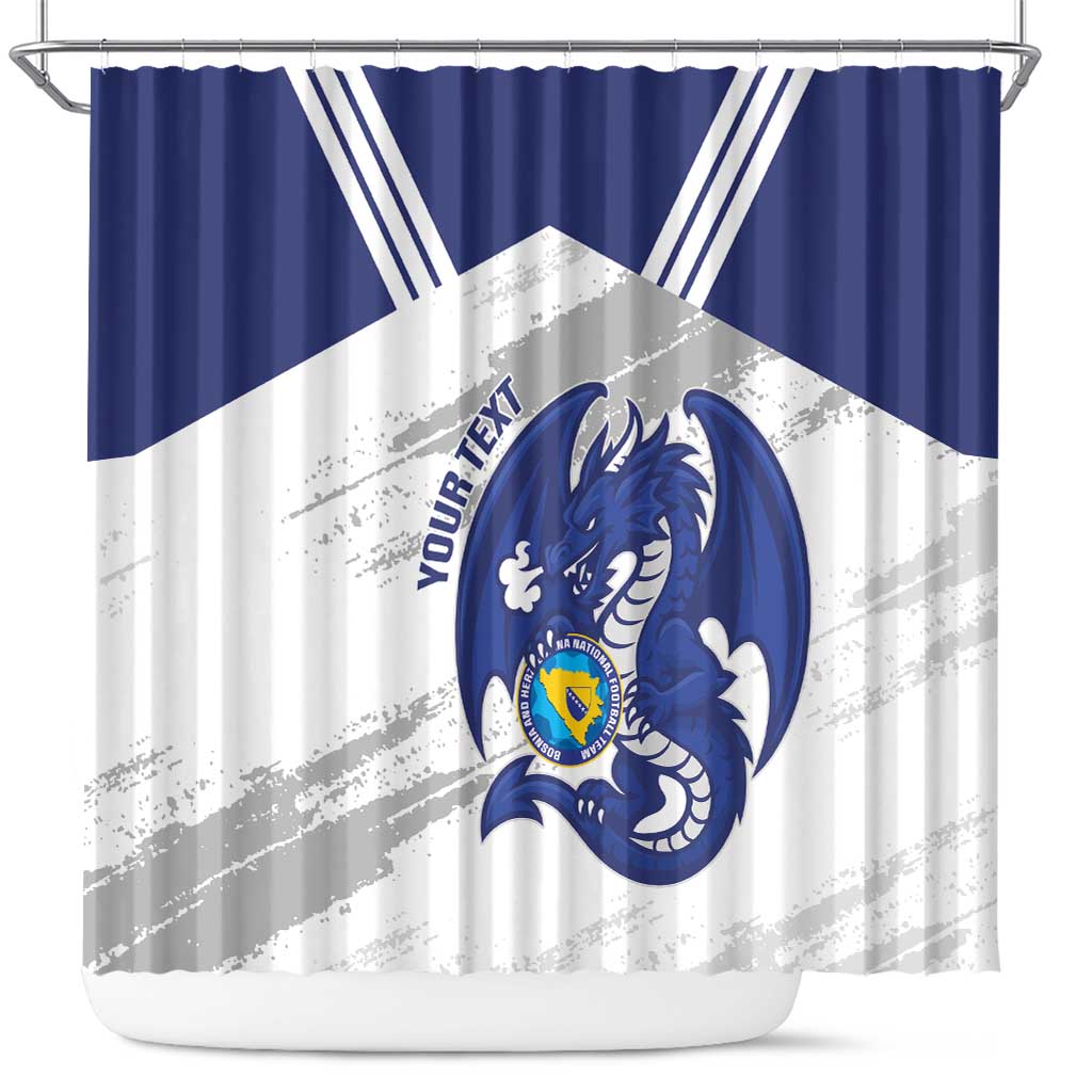Bosnia and Herzegovina Football Custom Shower Curtain Go Zmajevi Mi smo uz vas White Version - Wonder Print Shop