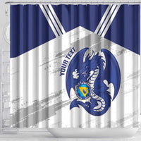 Bosnia and Herzegovina Football Custom Shower Curtain Go Zmajevi Mi smo uz vas White Version - Wonder Print Shop