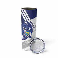 Bosnia and Herzegovina Football Custom Skinny Tumbler Go Zmajevi Mi smo uz vas White Version - Wonder Print Shop