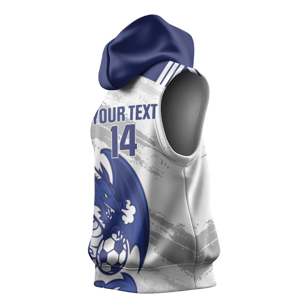 Bosnia and Herzegovina Football Custom Sleeveless Hoodie Go Zmajevi Mi smo uz vas White Version - Wonder Print Shop