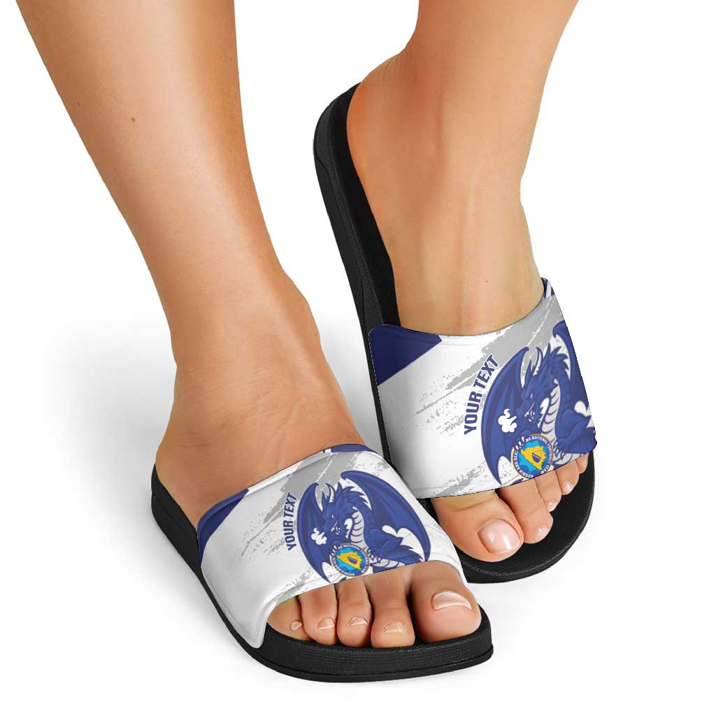 Bosnia and Herzegovina Football Custom Slide Sandals Go Zmajevi Mi smo uz vas White Version - Wonder Print Shop