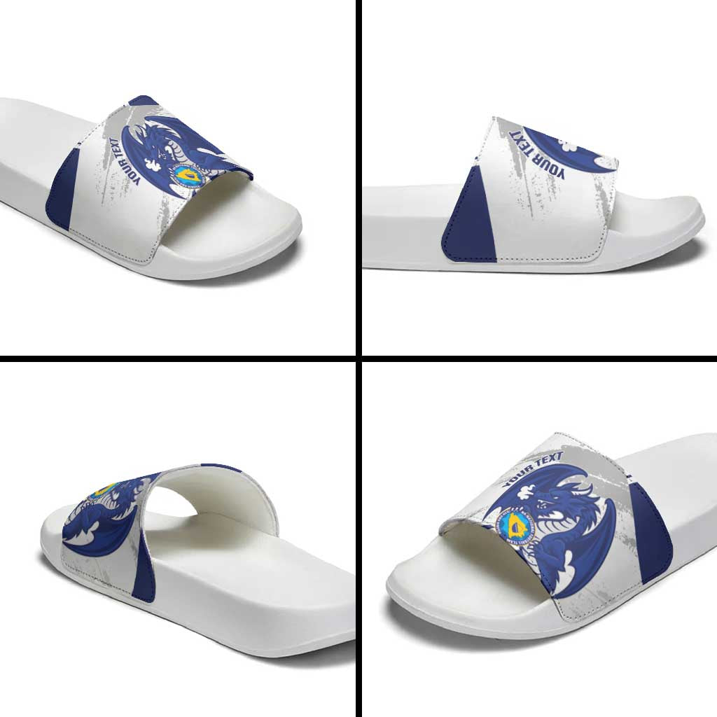 Bosnia and Herzegovina Football Custom Slide Sandals Go Zmajevi Mi smo uz vas White Version - Wonder Print Shop