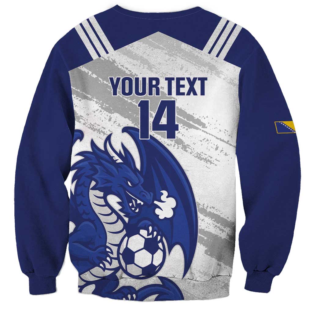 Bosnia and Herzegovina Football Custom Sweatshirt Go Zmajevi Mi smo uz vas White Version - Wonder Print Shop