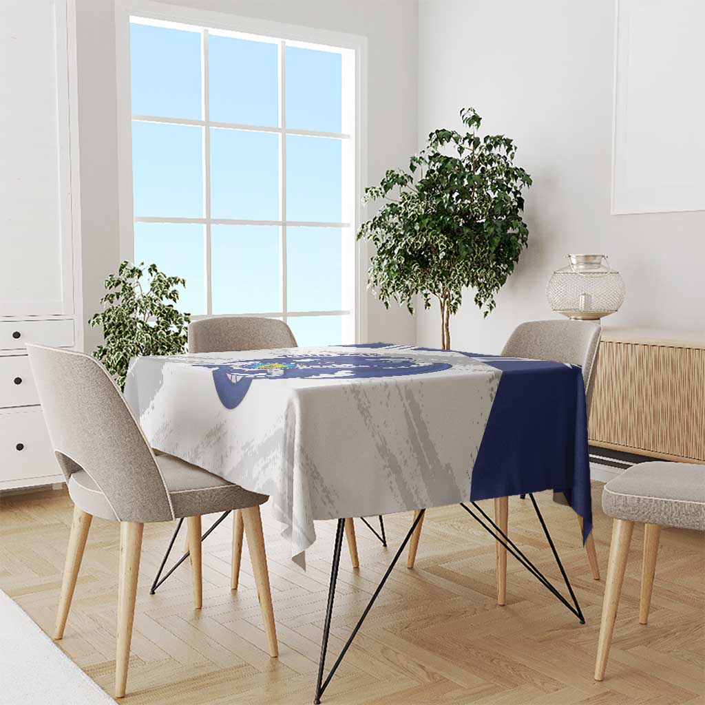 Bosnia and Herzegovina Football Custom Tablecloth Go Zmajevi Mi smo uz vas White Version - Wonder Print Shop