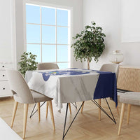 Bosnia and Herzegovina Football Custom Tablecloth Go Zmajevi Mi smo uz vas White Version - Wonder Print Shop