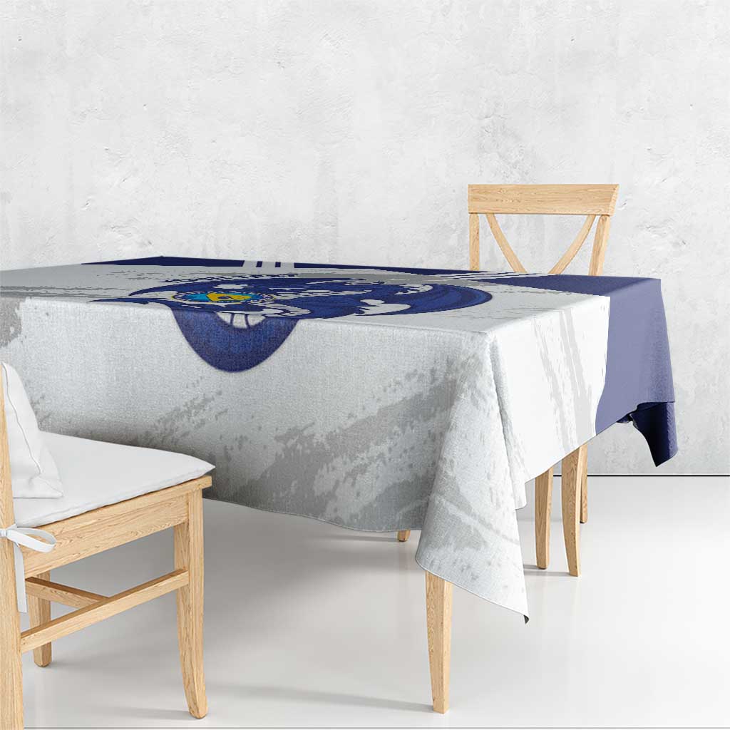 Bosnia and Herzegovina Football Custom Tablecloth Go Zmajevi Mi smo uz vas White Version - Wonder Print Shop