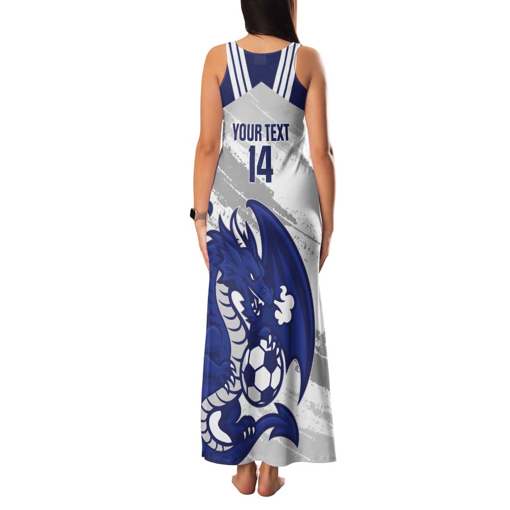 Bosnia and Herzegovina Football Custom Tank Maxi Dress Go Zmajevi Mi smo uz vas White Version - Wonder Print Shop