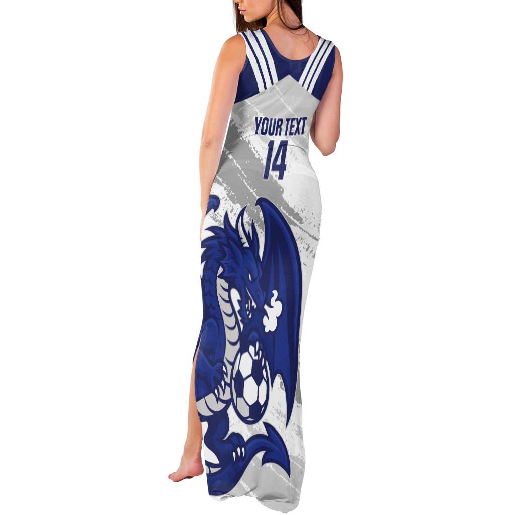 Bosnia and Herzegovina Football Custom Tank Maxi Dress Go Zmajevi Mi smo uz vas White Version - Wonder Print Shop