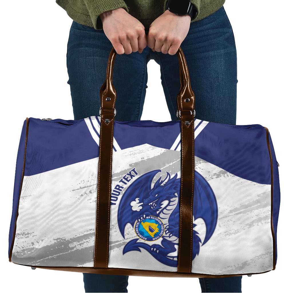 Bosnia and Herzegovina Football Custom Travel Bag Go Zmajevi Mi smo uz vas White Version - Wonder Print Shop