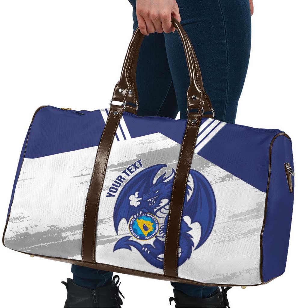 Bosnia and Herzegovina Football Custom Travel Bag Go Zmajevi Mi smo uz vas White Version - Wonder Print Shop