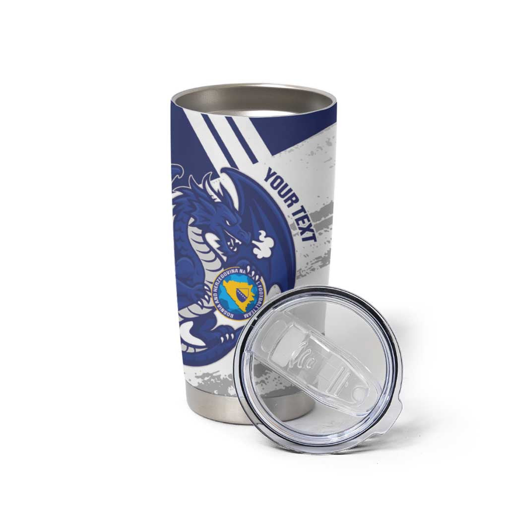 Bosnia and Herzegovina Football Custom Tumbler Cup Go Zmajevi Mi smo uz vas White Version - Wonder Print Shop