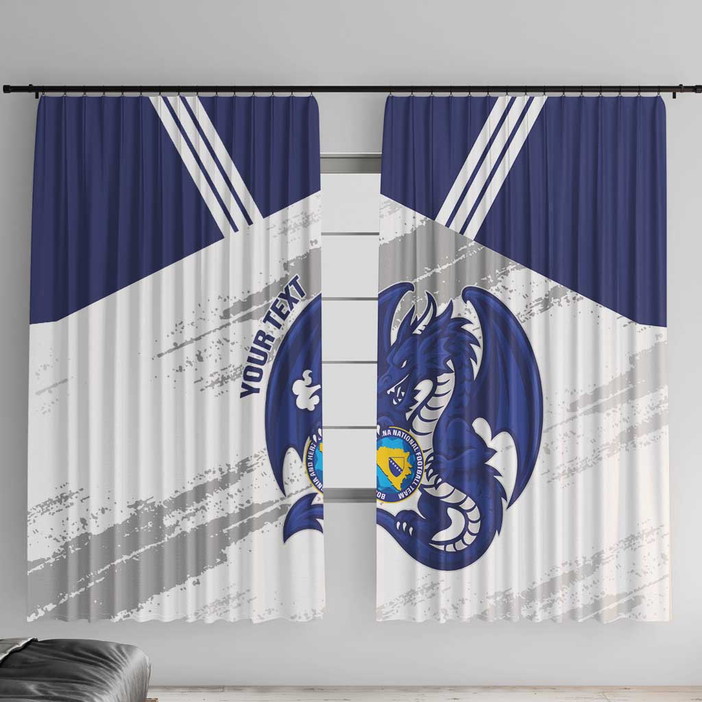 Bosnia and Herzegovina Football Custom Window Curtain Go Zmajevi Mi smo uz vas White Version - Wonder Print Shop
