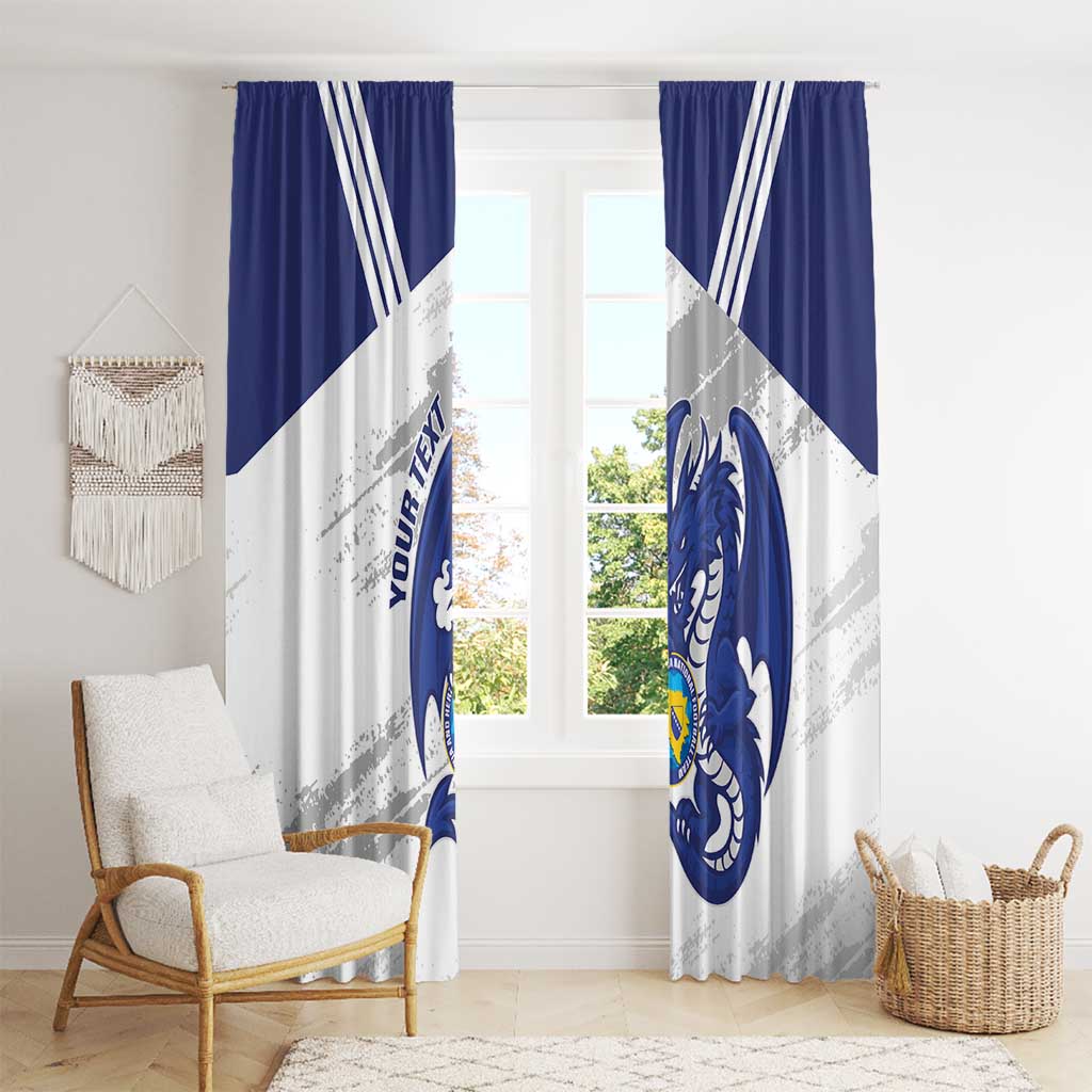 Bosnia and Herzegovina Football Custom Window Curtain Go Zmajevi Mi smo uz vas White Version - Wonder Print Shop