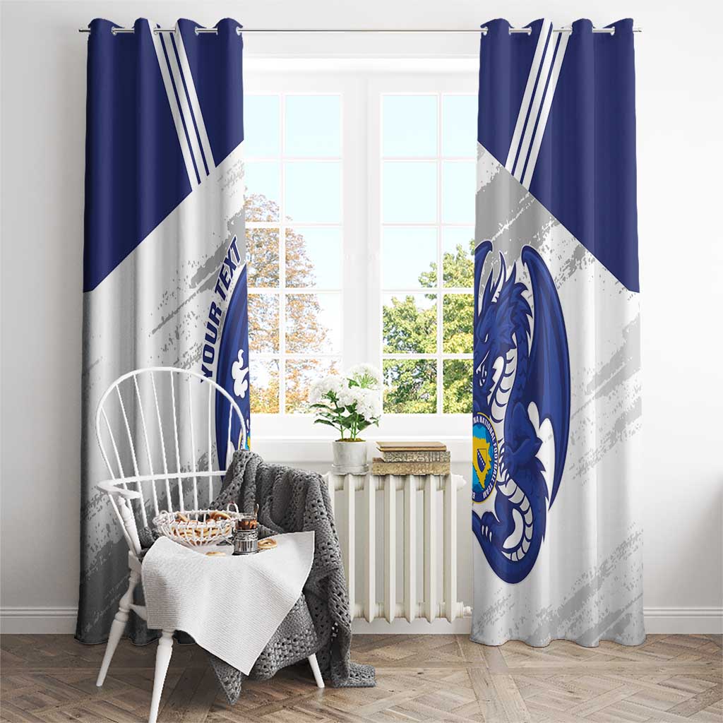Bosnia and Herzegovina Football Custom Window Curtain Go Zmajevi Mi smo uz vas White Version - Wonder Print Shop
