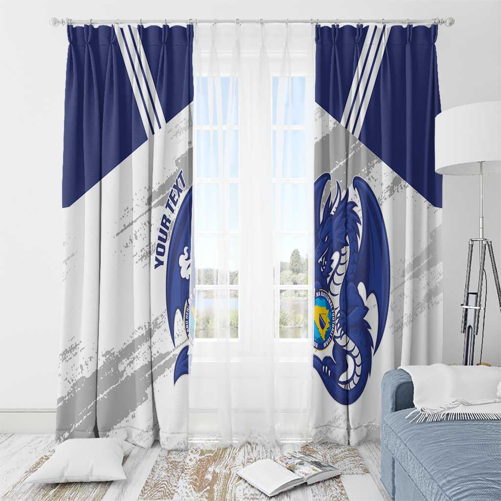 Bosnia and Herzegovina Football Custom Window Curtain Go Zmajevi Mi smo uz vas White Version - Wonder Print Shop