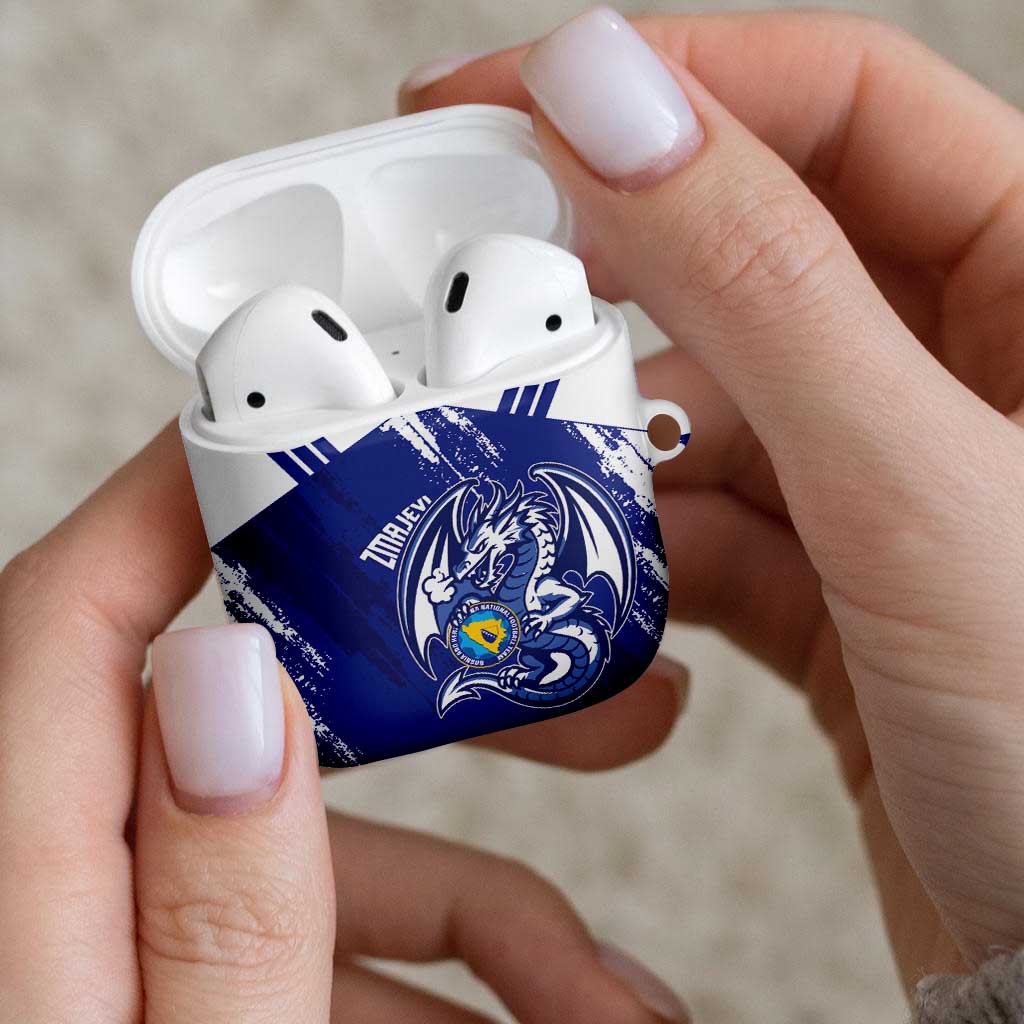 Bosnia and Herzegovina Football AirPods Case Go Zmajevi Mi smo uz vas Blue Version - Wonder Print Shop