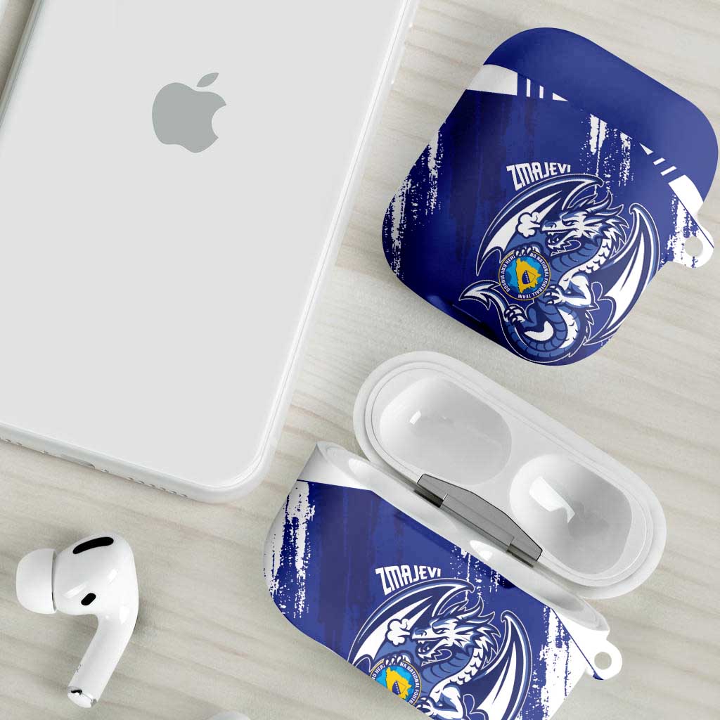Bosnia and Herzegovina Football AirPods Case Go Zmajevi Mi smo uz vas Blue Version - Wonder Print Shop