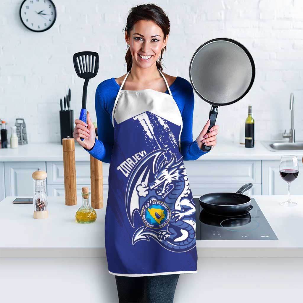 Bosnia and Herzegovina Football Apron Go Zmajevi Mi smo uz vas Blue Version - Wonder Print Shop