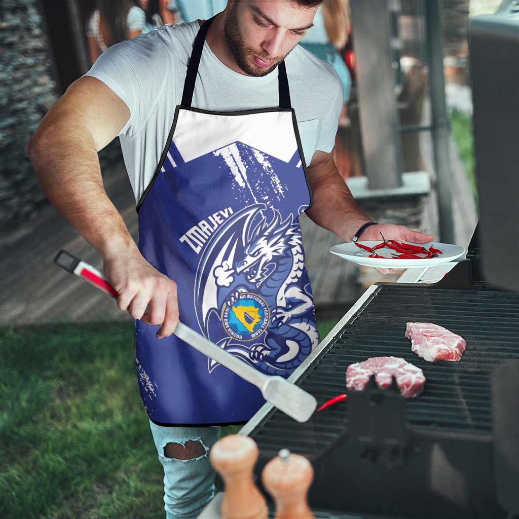 Bosnia and Herzegovina Football Apron Go Zmajevi Mi smo uz vas Blue Version - Wonder Print Shop