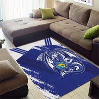 Bosnia and Herzegovina Football Area Rug Go Zmajevi Mi smo uz vas Blue Version - Wonder Print Shop