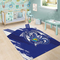 Bosnia and Herzegovina Football Area Rug Go Zmajevi Mi smo uz vas Blue Version - Wonder Print Shop
