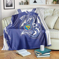 Bosnia and Herzegovina Football Blanket Go Zmajevi Mi smo uz vas Blue Version - Wonder Print Shop