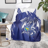 Bosnia and Herzegovina Football Blanket Go Zmajevi Mi smo uz vas Blue Version - Wonder Print Shop